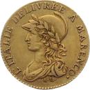 Subalpine Republik Piermont 20 Francs Marengo L'AN 9 (1800)